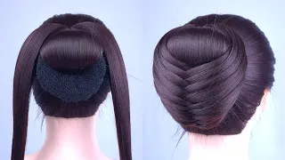 10 Simple And Easy Hairstyle With 1 Donut | Hair Bun Styles For Wedding And Party | Updo Hairstyle