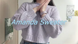 고무단이 너무 귀여운.. 아만다 스웨터 뜨기💐| knitting vlog