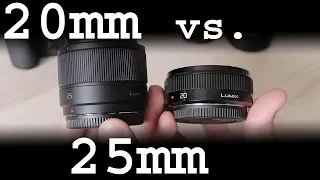 Panasonic 20mm f/1.7 II vs.  25mm f/1.7 review