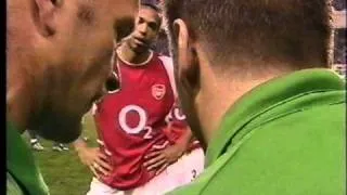 Touchline reaction to Sol Campbell Red Card at Highbury