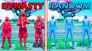 RANDOM UNITS TEAM vs MEGA DYNASTY TEAM - Totally Accurate Battle Simulator | TABS