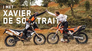 Xavier de Soultrait ripping the 690 ENDURO R on motocross track - KTM Adventure Rally 2022