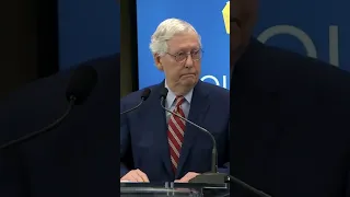 Mitch McConnell is asked if he has any reaction to Donald Trump calling his wife “crazy” #shorts