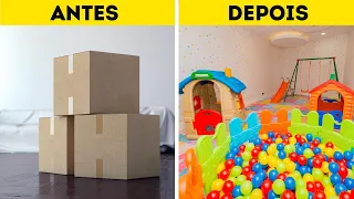 TRANSFORMAÇÃO INCRÍVEL DE QUARTO || Desafio de Decoração e Truques Caseiros, por 123 GO Like!