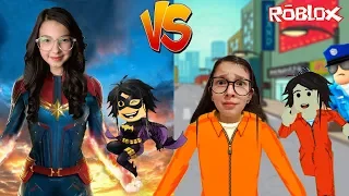 Roblox - HEROINAS NOOBS VS PRISIONEIRAS DESAJEITADAS (Mad City) | Luluca Games