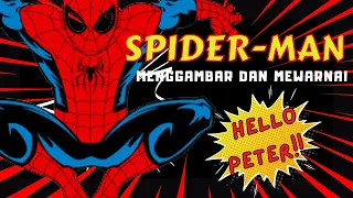 Menggambar Dan Mewarnai Super Hero Spiderman / Drawing and Coloring Super Hero Spiderman