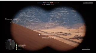 Battlefield 1 - 833 Meter Headshot, Longest Sniper Kill Shot (World Record on Xbox One)