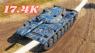 T-100 LT  17.4K Spot Damage World of Tanks Replays 4K