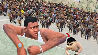 FRANKLIN SHINCHAN and CHOP Survived Zombies In GTA 5 | Zombie outbreak zombie apocalypse