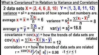 Covariance (1 of 17) What is Covariance? in Relation to Variance and Correlation