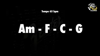 Am F C G (Slow Pop Ballad Tempo 65) - Am Key Solo Practice Backing Track