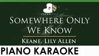 Keane - Somewhere Only We Know - LOWER Key (Piano Karaoke Instrumental)