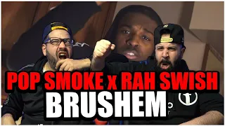 HIS VOICE IS ICONIC!! Pop Smoke x Rah Swish - Brushem (Music Video) *REACTION!!