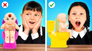 Parenting Tips by Addams Family || Spooky DIY Ideas, Smart Gadgets for Smart Parents by LaLa Zoom!