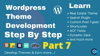 Wordpress Theme Development Tutorial Part 7 | Bootstrap Wordpress Theme Development in Hindi / Urdu