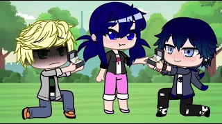 Who do you choose meme [Not original] MLB Gacha club: Luka x Adrien, Marinette x Kagami