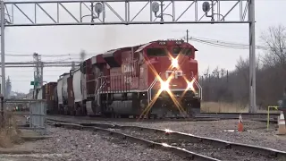 CP rail action around Fifth St. Clinton, IA December 15, 2020