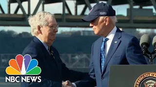 Biden, McConnell celebrate infrastructure 'bipartisanship' in Kentucky