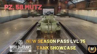 PZ. 58 MUTZ New Season Pass Lvl 75 Tank Showcase WOT Console - World of Tanks Modern Armour