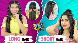 Long Hair vs Short Hair - 6 Quick & Easy Hairstyles For Teenagers | #Beauty #School  | Anaysa