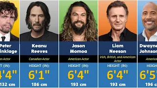 Height comparison of hollywood actors | Shortest to Tallest