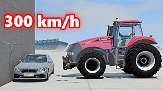 🔥Mercedes Benz #s63amg  VS TRACTOR 💥 300 KM/H 💥 | CRASH TEST |  #beamngdrive