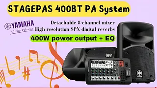 400W YAMAHA SOUND SPEAKER WITH PA SYSTEM STAGEPAS 400BT UNBOXING REVIEWS I 400 वॉट का साउंड सिस्टम