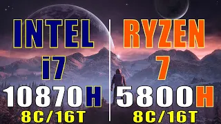 RYZEN 7 5800H vs INTEL i7 10870H || RTX 3070 @ 8GB || GAMING LAPTOP ||