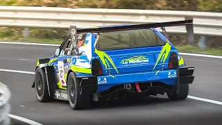 4 x Lancia Delta HF Integrale Hillclimb Monsters in action!