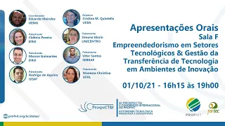 Sala  F - Empreendedorismo em Setores Tecnológicos