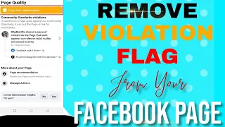 How to REMOVE VIOLATION FLAG on your Facebook page
