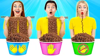 No Hands vs One Hand vs Two Hands Eating Challenge | Funny Food Situations by Multi DO Food