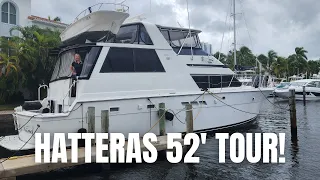 Tour a 1996 Hatteras 52' in Florida | Boating Journey