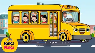 Wheels On The Bus Go Round and Round  | KoKa NaKa nursery rhymes & kids songs