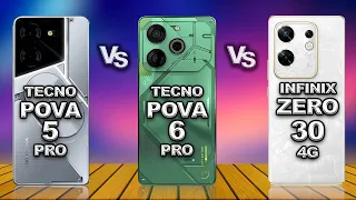 Tecno Pova 5 Pro vs Tecno Pova 6 Pro vs Infinix Zero 30 4G