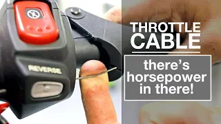 Snowmobile throttle cable. HIDDEN HORSEPOWER!