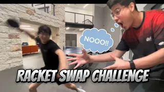 RACKET SWAP CHALLENGE - He broke my paddle?!