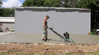 POURING a 24'x36' CONCRETE Slab By MYSELF (Shop Expansion Part 2)