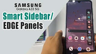 How To Activate Smart Sidebar Samsung A33 5G | Samsung EDGE Panel Settings