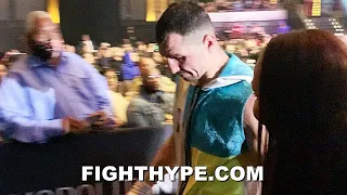 VIKTOR POSTOL IMMEDIATELY AFTER STOPPAGE LOSS TO GARY ANTUANNE RUSSELL; HEADING STRAIGHT TO UKRAINE