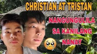 CHRISTIAN AT TRISTAN NANGUNGULILA SA KANILANG PUMANAW NA NANAY| #valsantomatubang #viral