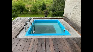 Небольшой бассейн  из полипропилена размером 2,2*2 м под ключ