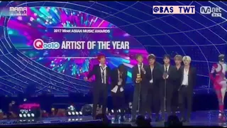 [ENG SUB] BTS Acceptance speech - Artist Of The Year Winner MAMA 2017- BTS (방탄소년단)