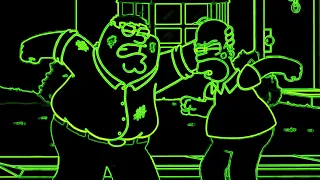 Peter Griffin vs  Homer Simpson Vocoded to Ghostbusters