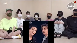 bts reaction to taekook tiktok part4