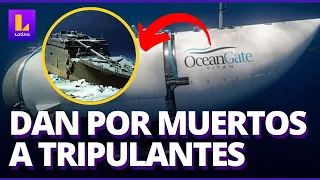 Titanic: confirman muerte de tripulantes de submarino Titán de OceanGate