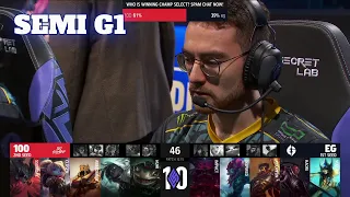 100 vs EG - Game 1 | Semi Finals S12 LCS Summer 2022 | 100 Thieves vs Evil Geniuses G1