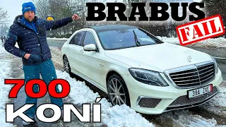 ZAPALIL SOM 700 KONOVY BRABUS MERCEDES S63 AMG NA SNEHU | FAIL |