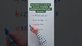 Cómo calcular el Tanto por Ciento - Porcentajes - Porcentaje - Truco Matemático
