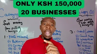 20 Businesses to Start with Ksh 150,000. Best Profits!